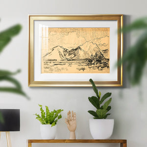 Hatched Horizon II - Modern Framed Art Print