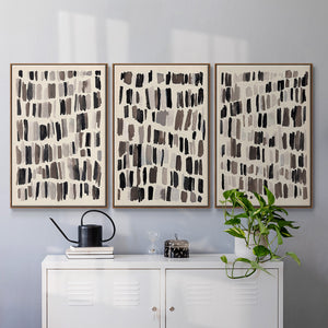 Chalk and Flint I - Framed Premium Gallery Wrapped Canvas L Frame 3 Piece Set - Ready to Hang
