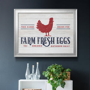 Farm Fresh Eggs - Modern Framed Canvas Print