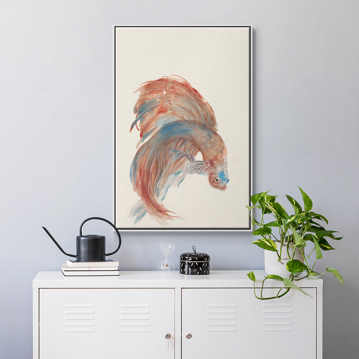 Betta III - Framed Premium Gallery Wrapped Canvas L Frame - Ready to Hang