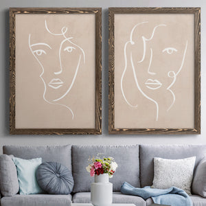 Curly Face I - Barnwood Framed Canvas Set