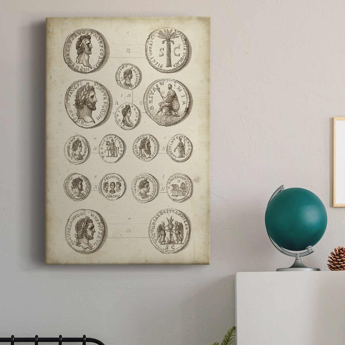 Antique Roman Coins IV Premium Gallery Wrapped Canvas - Ready to Hang