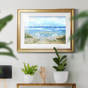 Seaside Escape - Modern Framed Art Print