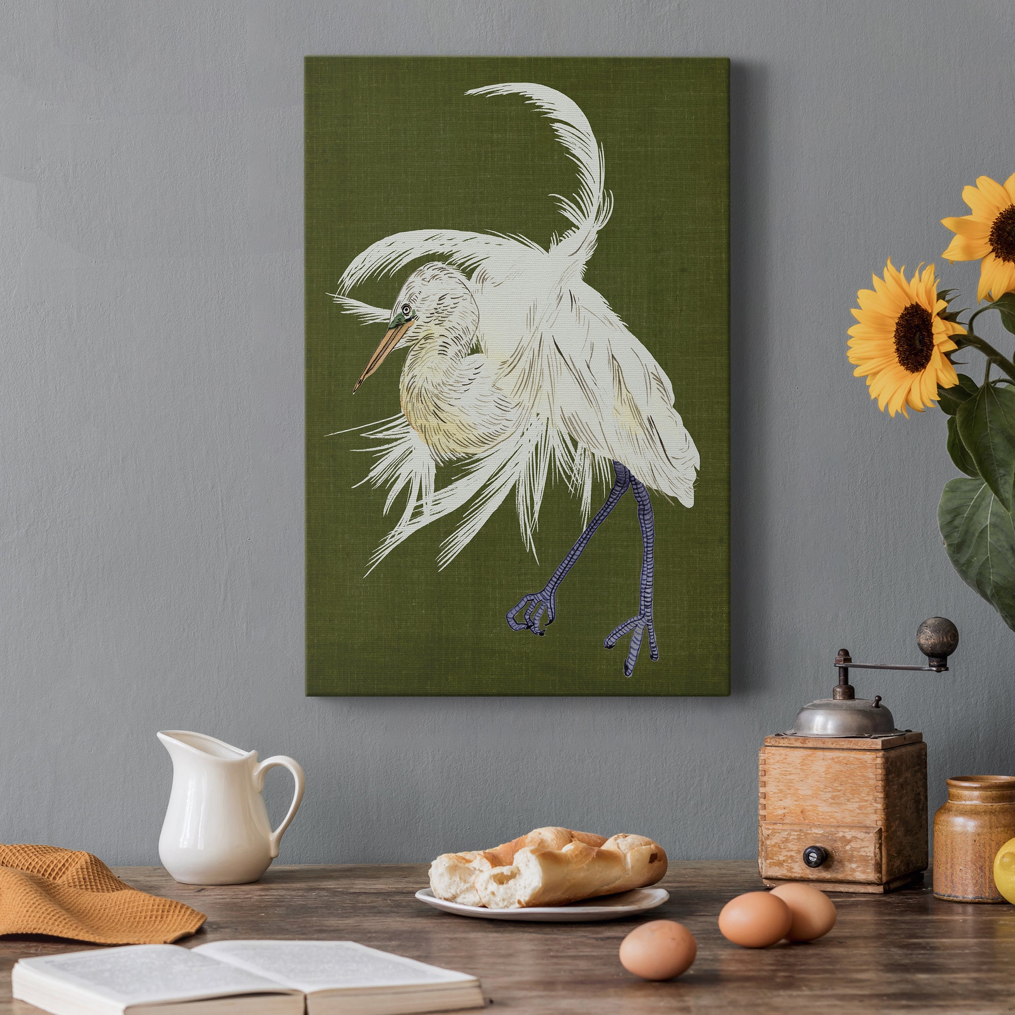 Heron Plumage II Premium Gallery Wrapped Canvas - Ready to Hang