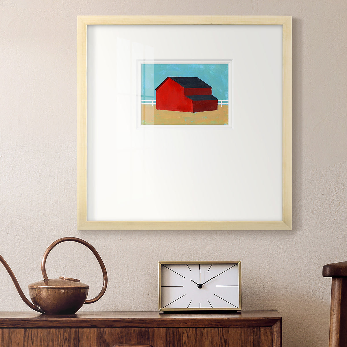 Big Red One II Premium Framed Print Double Matboard