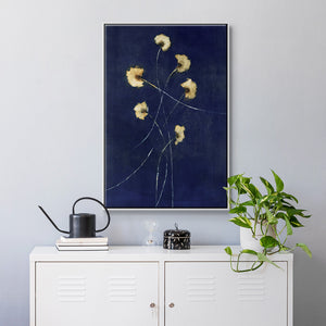 Indigo 1 - Framed Premium Gallery Wrapped Canvas L Frame - Ready to Hang