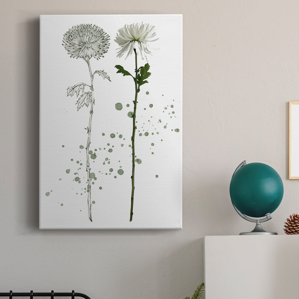 Botany Flower IV Premium Gallery Wrapped Canvas - Ready to Hang