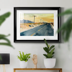 Deserted Highway II - Modern Framed Art Print