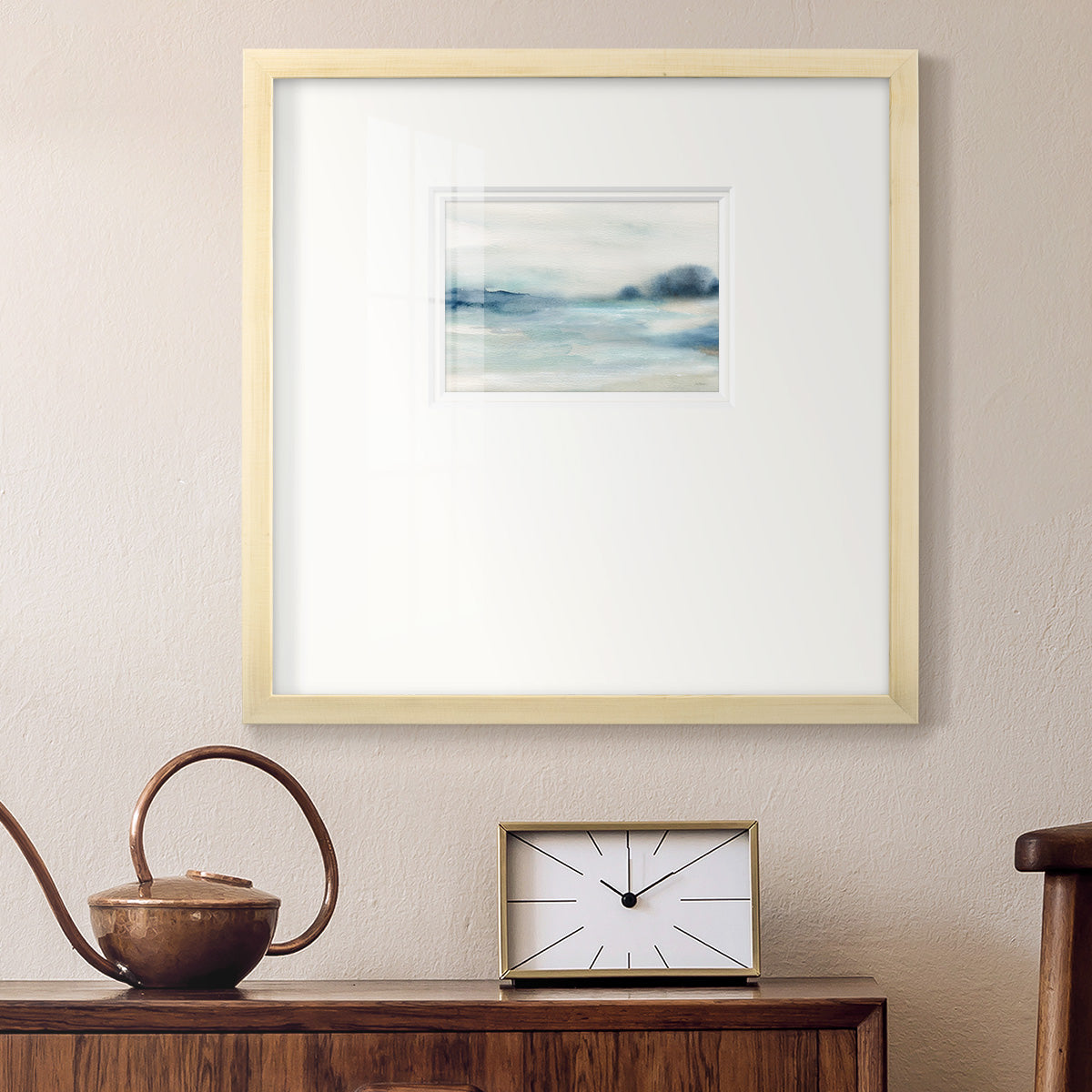 Simply Soft Morning Premium Framed Print Double Matboard