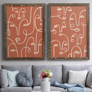 Connected Expressions I - Barnwood Framed Canvas Set