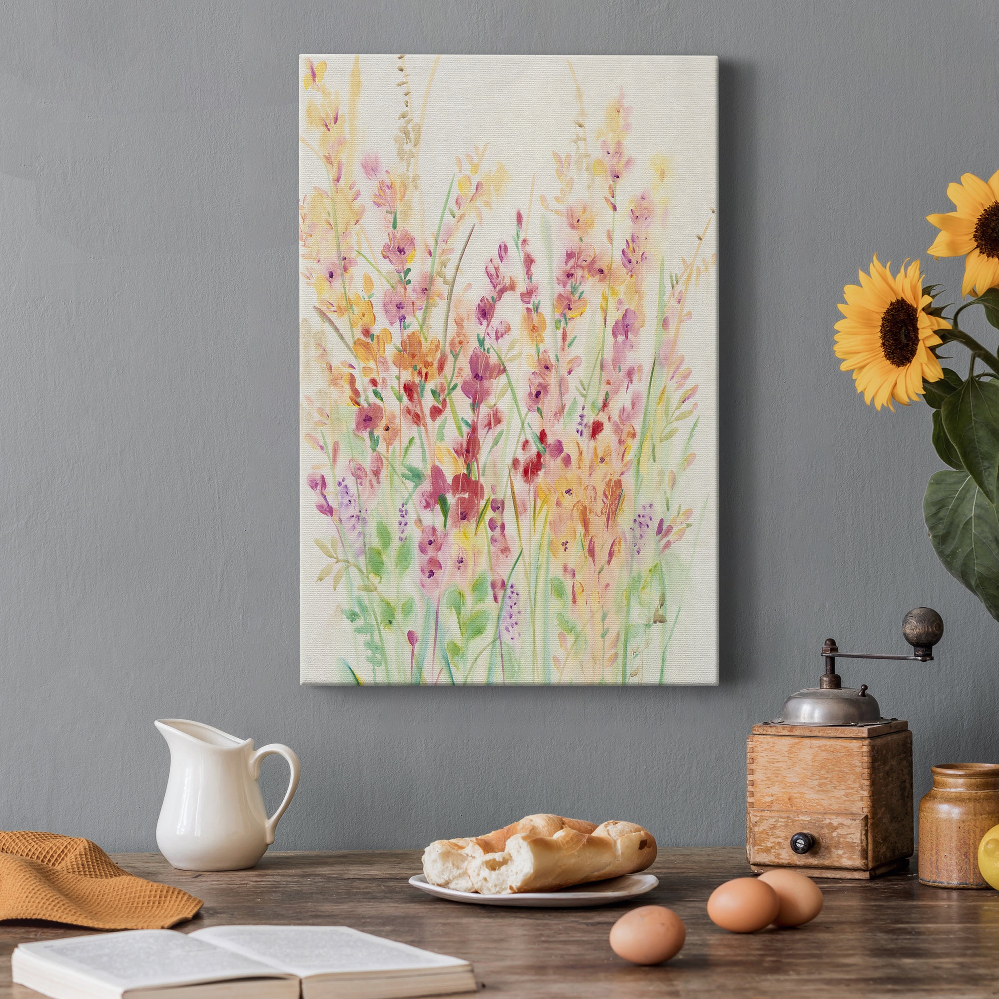 Brilliant Floral I Premium Gallery Wrapped Canvas - Ready to Hang