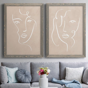 Curly Face I - Barnwood Framed Canvas Set