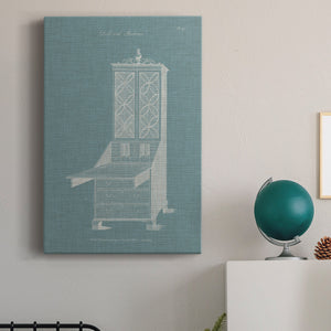 Hepplewhite Desk & Bookcase II - Canvas Art Print