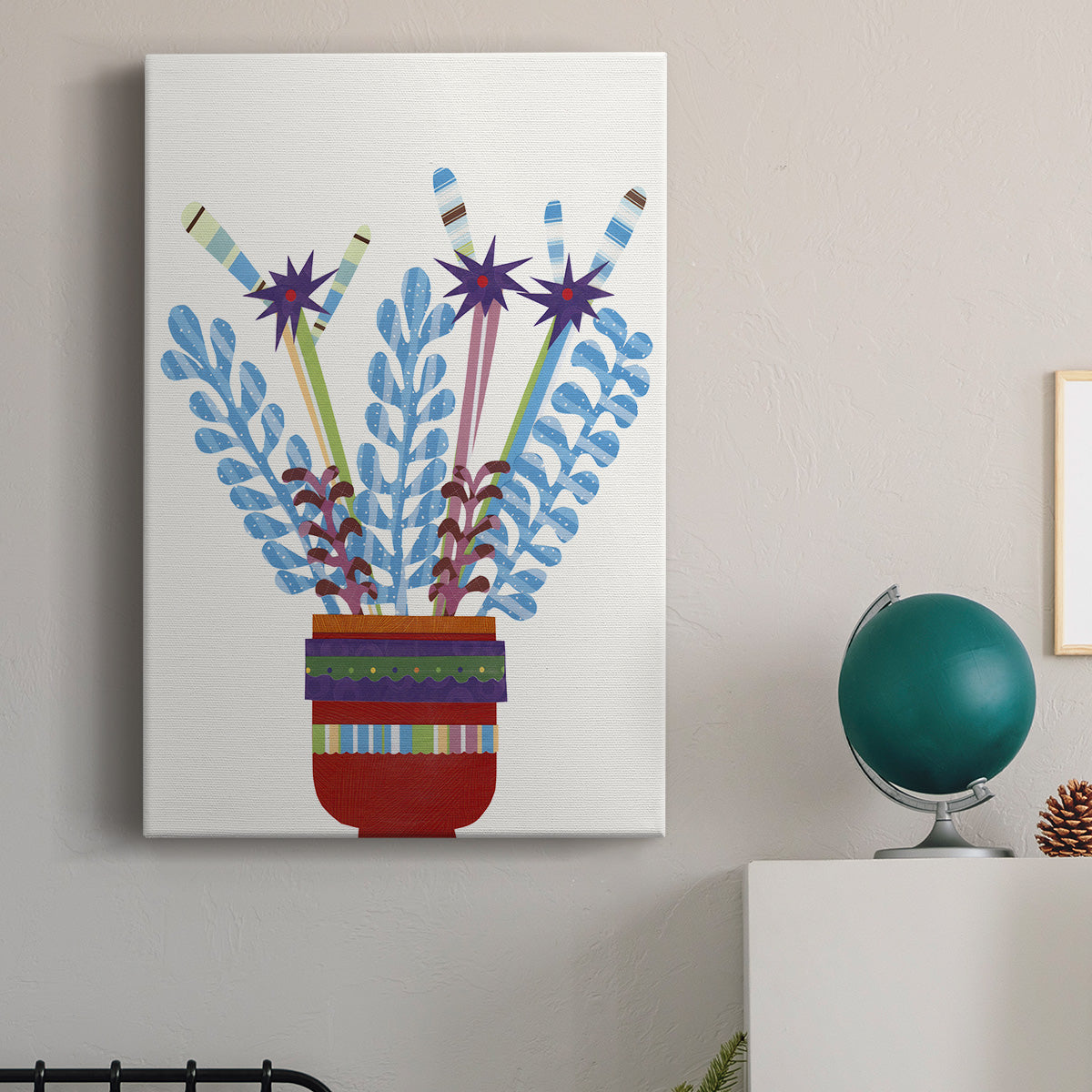 Cheerful Succulent IV Premium Gallery Wrapped Canvas - Ready to Hang