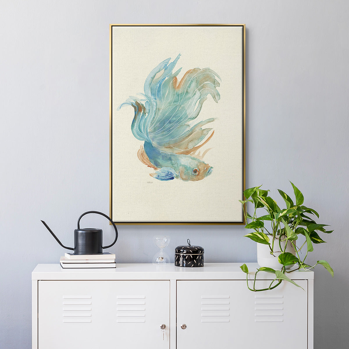 Betta I - Framed Premium Gallery Wrapped Canvas L Frame - Ready to Hang