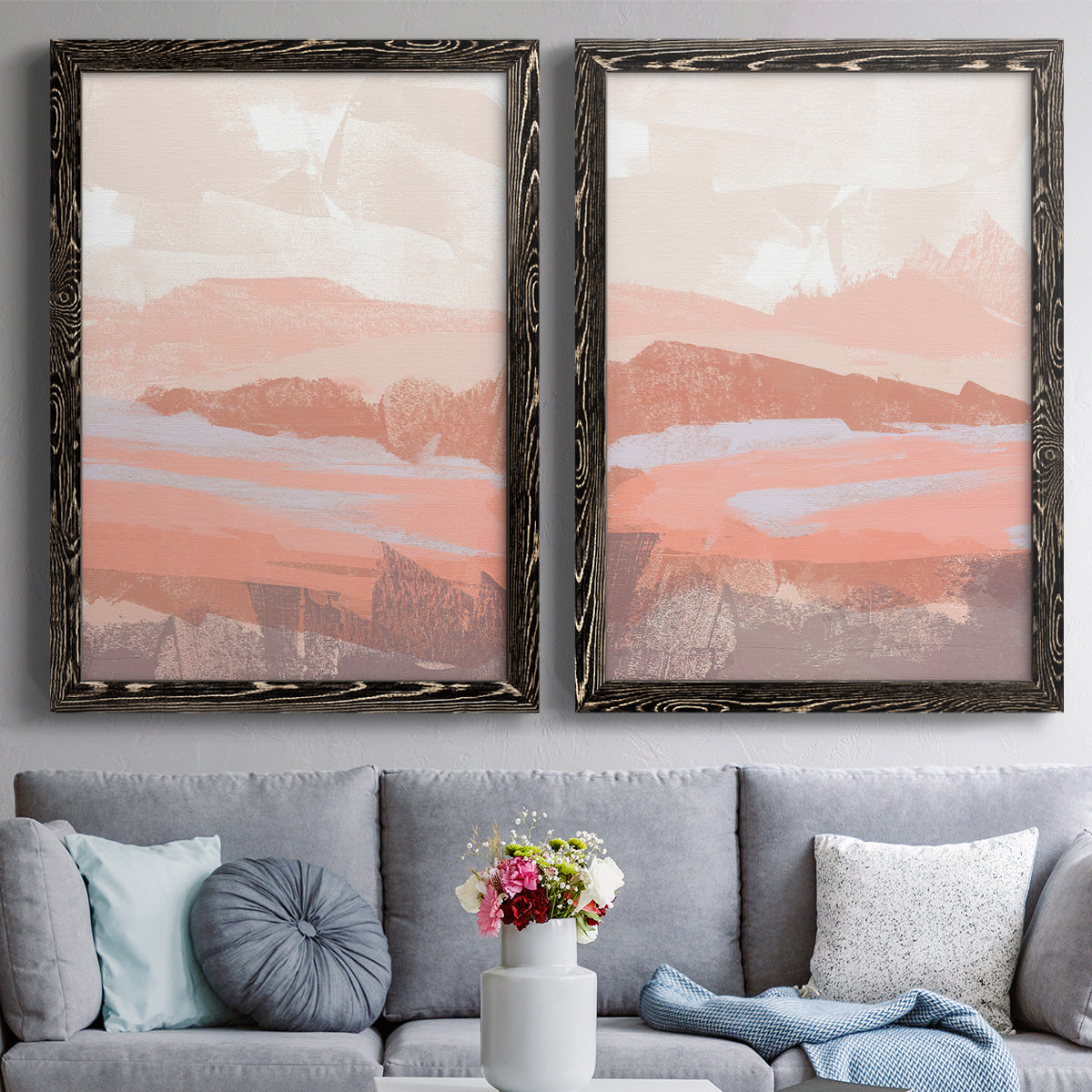 Dusty Desert I - Premium Framed Canvas 2 Piece Set - Ready to Hang