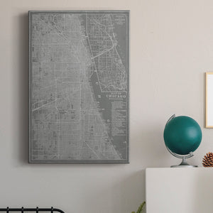 City Map of Chicago Premium Gallery Wrapped Canvas - Ready to Hang