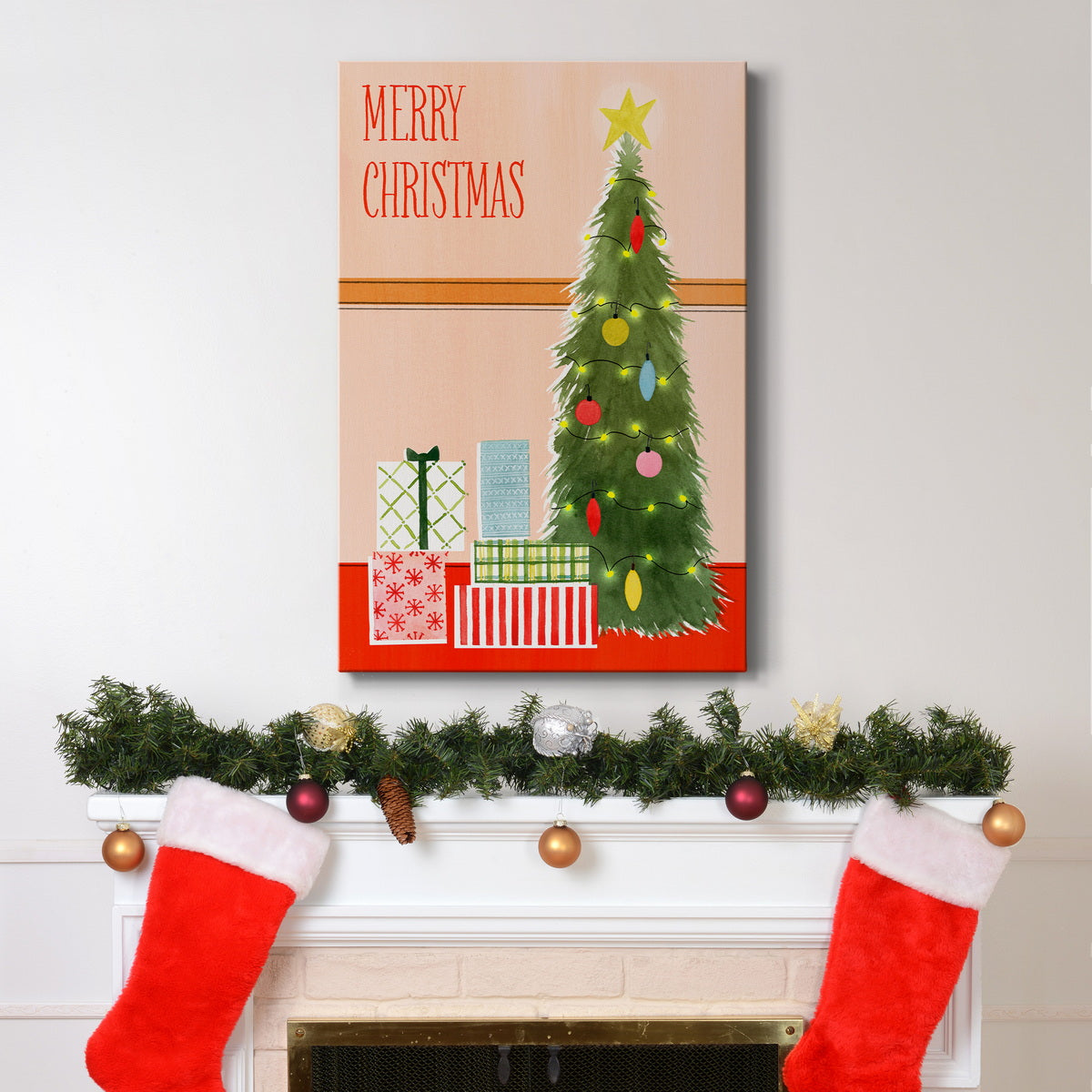 Christmas Stockings Collection B - Gallery Wrapped Canvas