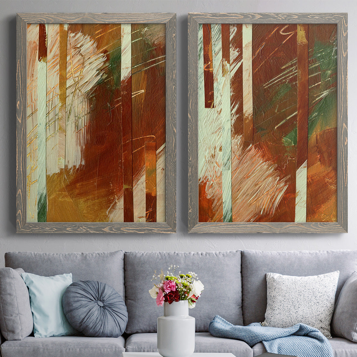 Wheaten I - Premium Framed Canvas 2 Piece Set - Ready to Hang