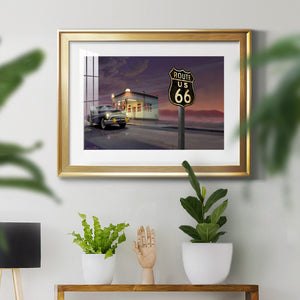 Route 66 - Modern Framed Art Print