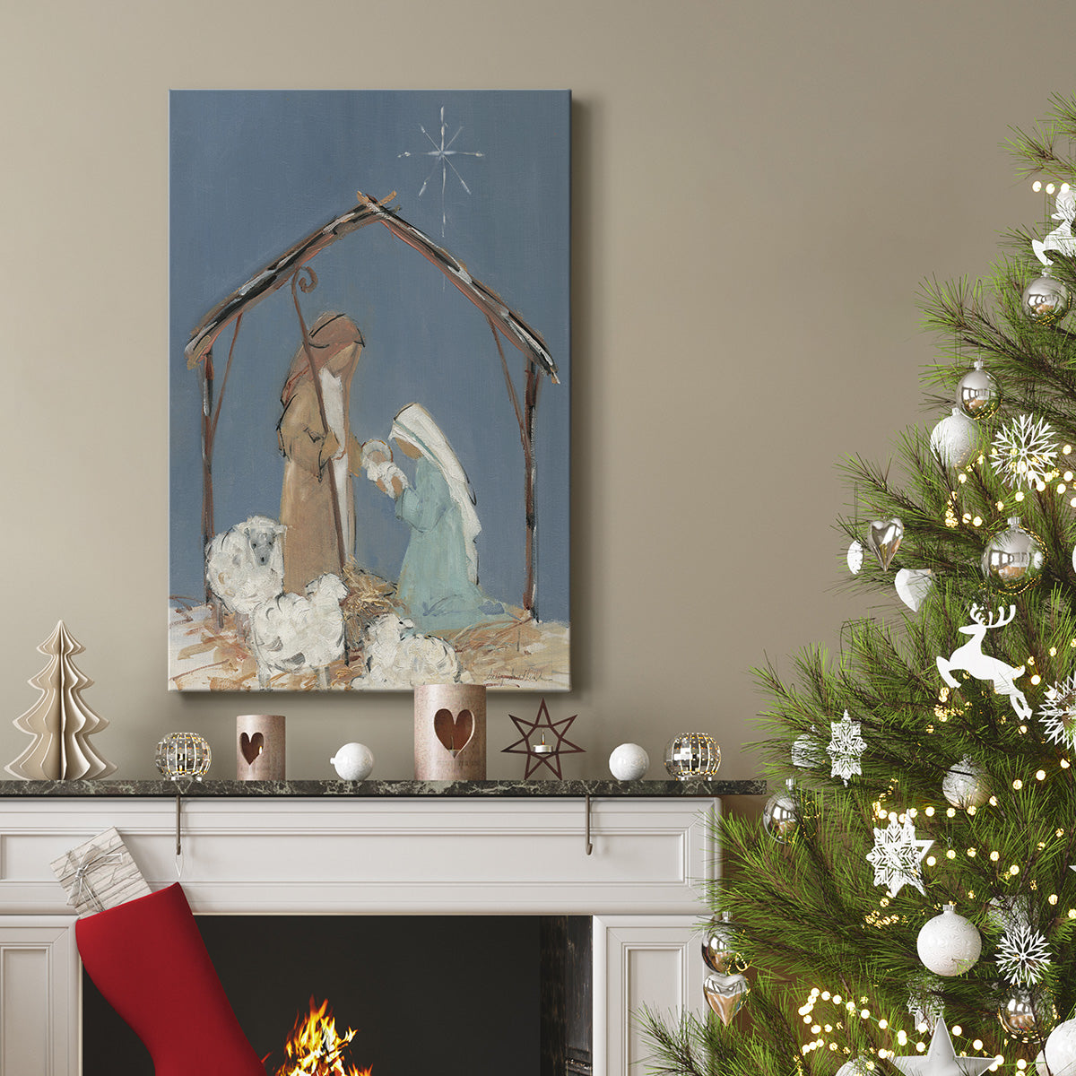 Twilight Nativity Family - Gallery Wrapped Canvas