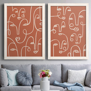 Connected Expressions I - Barnwood Framed Canvas Set