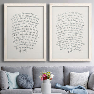 Letter to a Lover I - Barnwood Framed Canvas Set