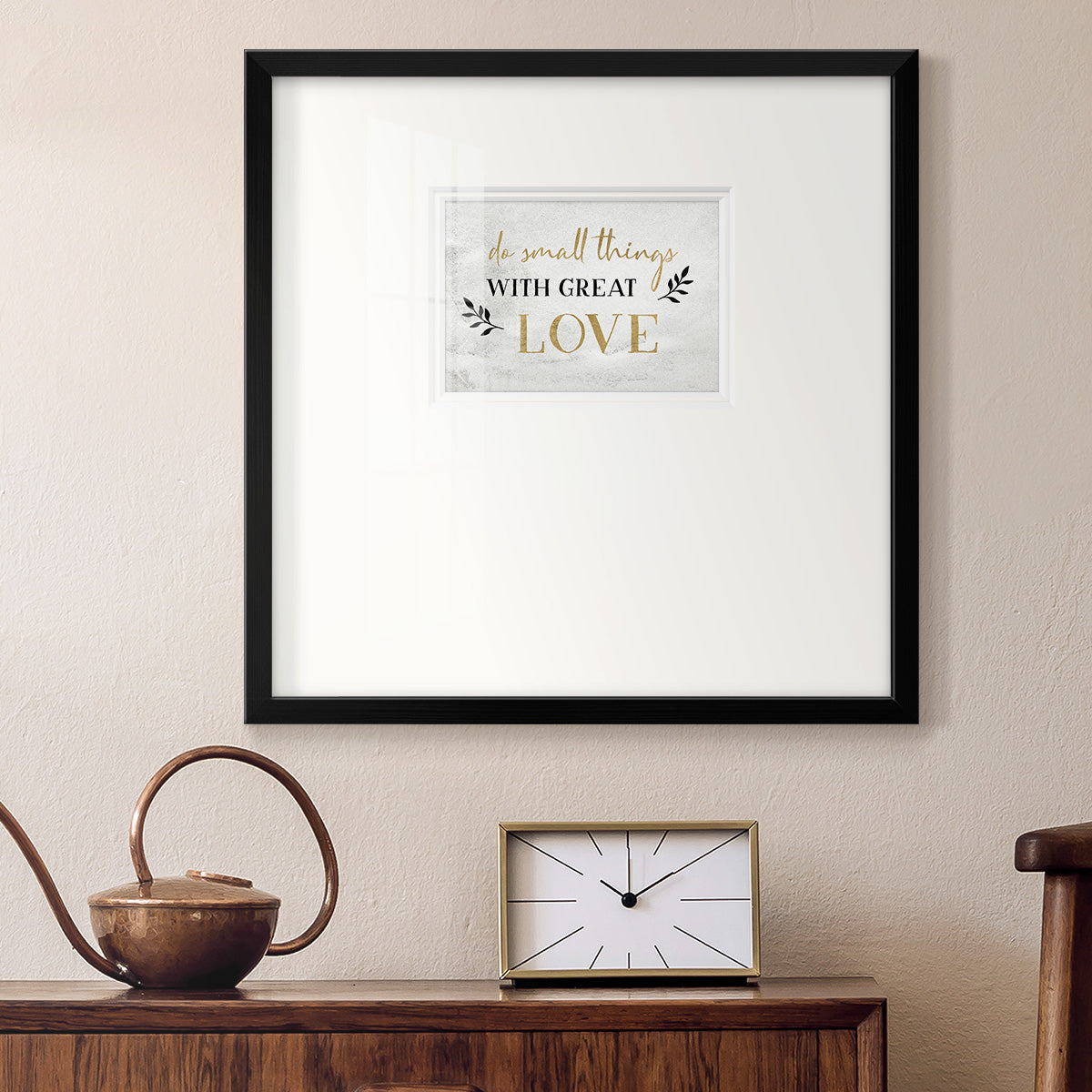 Small Things Gold Premium Framed Print Double Matboard