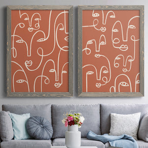 Connected Expressions I - Barnwood Framed Canvas Set