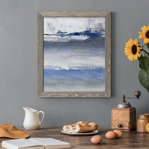 Soft Solace Indigo - Premium Canvas Framed in Barnwood - Ready to Hang