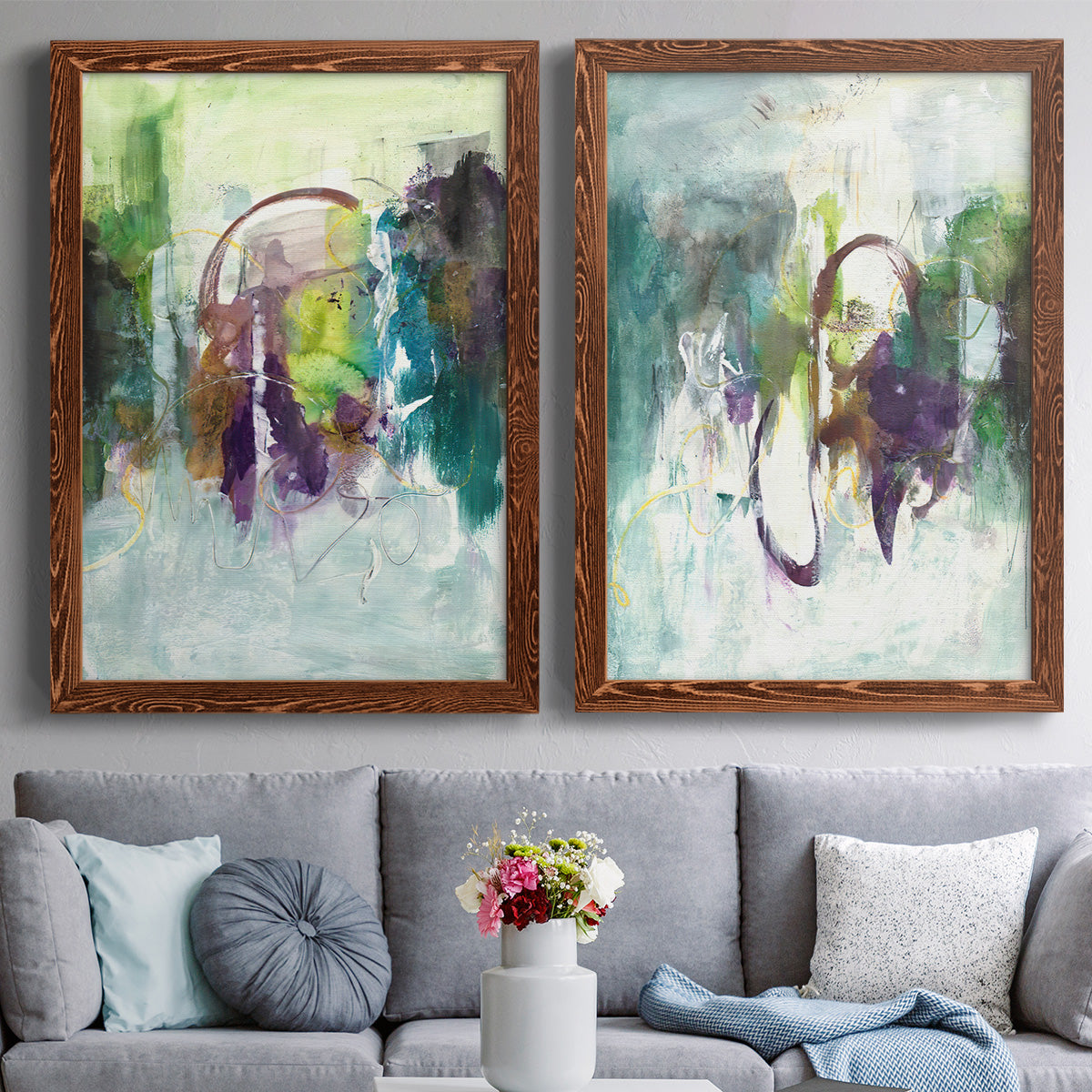 Moving On I - Premium Framed Canvas 2 Piece Set - Ready to Hang