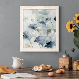 Indigo Ginkgo II - Premium Canvas Framed in Barnwood - Ready to Hang