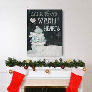 Cold Days Warm Hearts Premium Gallery Wrapped Canvas - Ready to Hang