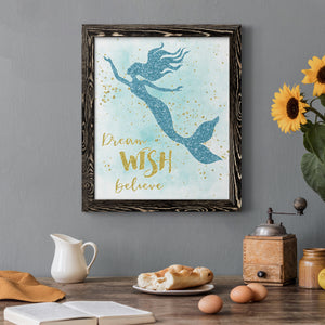 Dream Wish Believe - Premium Canvas Framed in Barnwood - Ready to Hang