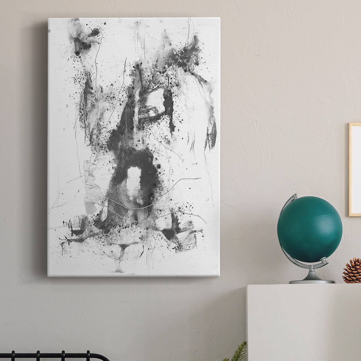 Graphite Abstract II Premium Gallery Wrapped Canvas - Ready to Hang