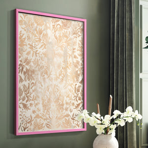 Walnut Damask I - Restickable Framed Art Print