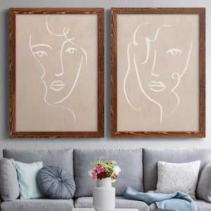 Curly Face I - Barnwood Framed Canvas Set