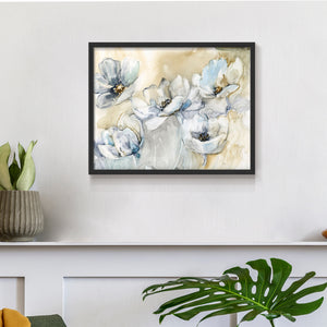 41787,artwork,flowers,floral,painting,modern,decor,home,interior,white,blue,delicate,blossoms,design,nature,still life,aesthetic,elegant,beauty,frame,neutral,soft tones,decor piece,wall art,creativity,inspiration,harmony,fresh,visual,texture,light,contemporary,arrangement,botanical,vivid,outdoors,tranquility,color palette,visual composition,Re-stickable,Plants & Flowers