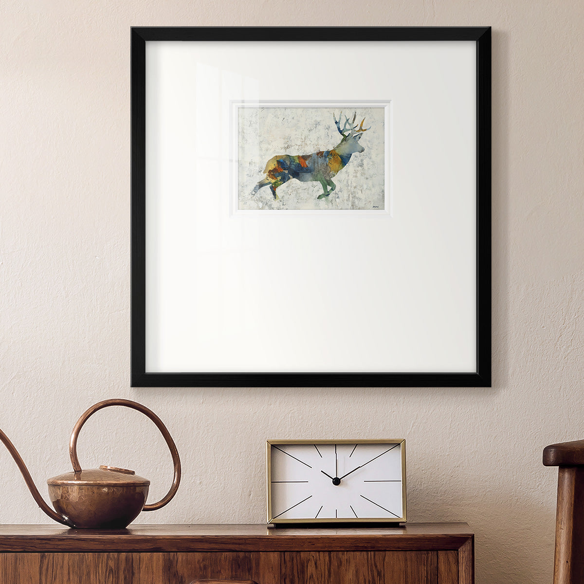 Deer Totem Premium Framed Print Double Matboard