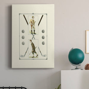 Golfers: H. Hutchinson & John Ball - Canvas Art Print