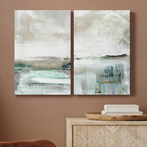 Summer Teal I Premium Gallery Wrapped Canvas - Ready to Hang - Set of 2 - 8 x 12 Each