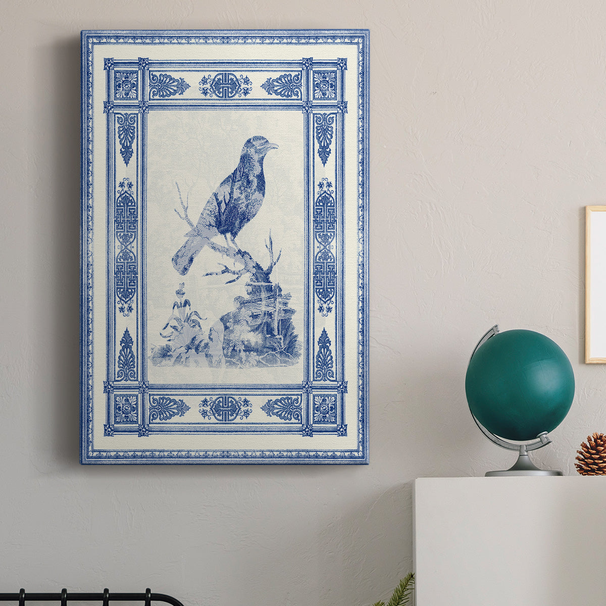 Toile de Jouy I Premium Gallery Wrapped Canvas - Ready to Hang