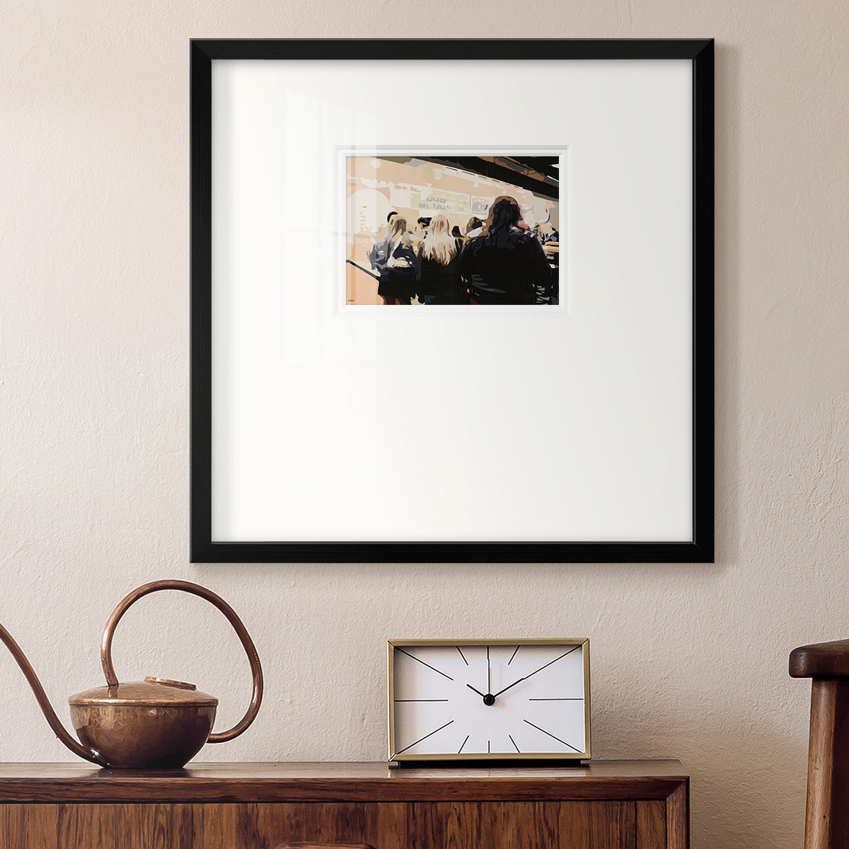 Late Night Queue Premium Framed Print Double Matboard