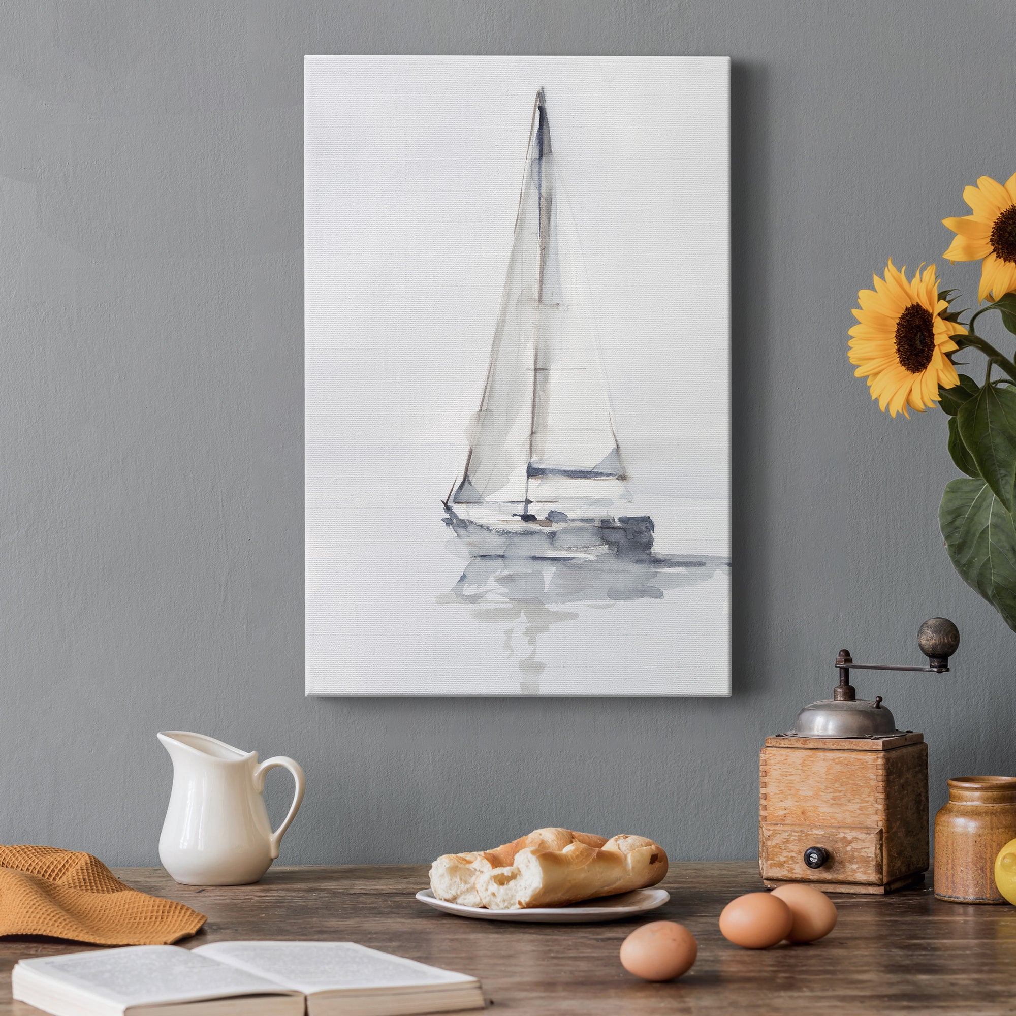 Misty Harbor I Premium Gallery Wrapped Canvas - Ready to Hang
