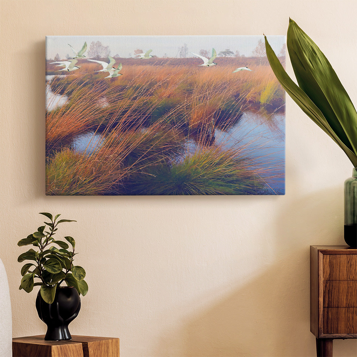 Marshland Hues II Premium Gallery Wrapped Canvas - Ready to Hang