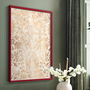 Walnut Damask I - Restickable Framed Art Print