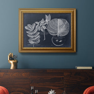 Foliage on Navy I Premium Framed Canvas- Ready to Hang