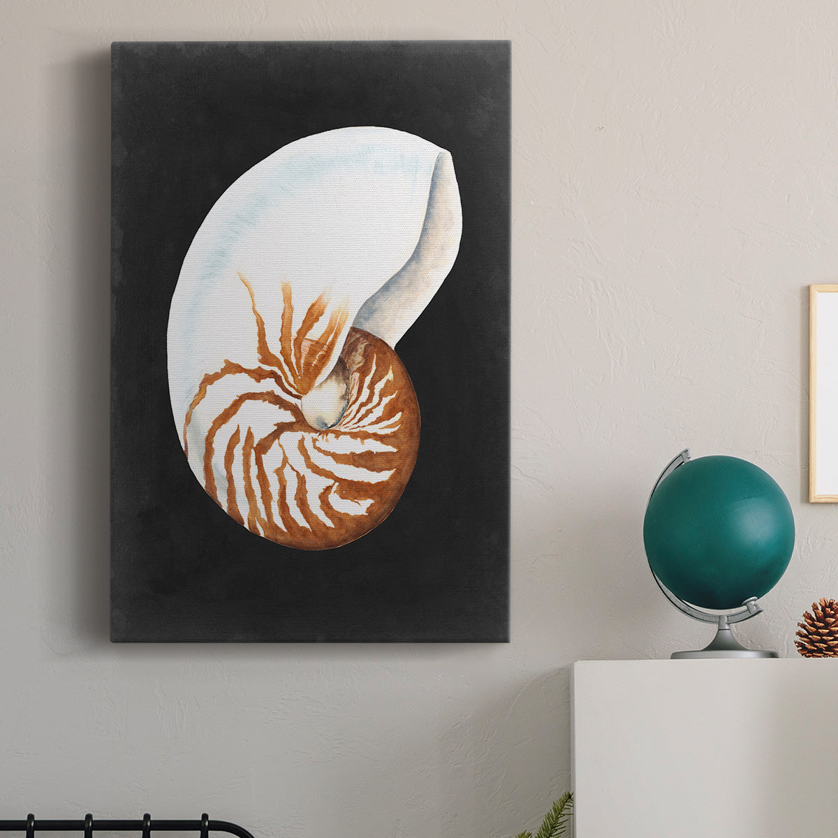 Graphic Nautilus Premium Gallery Wrapped Canvas - Ready to Hang