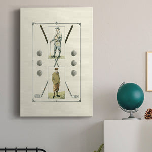 Golfers: John Henry & R. Maxwell - Canvas Art Print