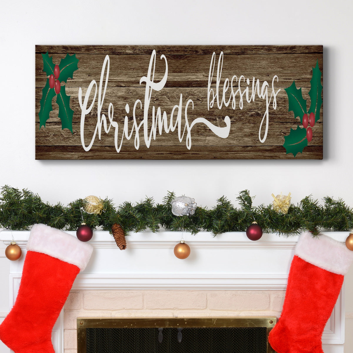 Christmas Blessings Premium Gallery Wrapped Canvas - Ready to Hang